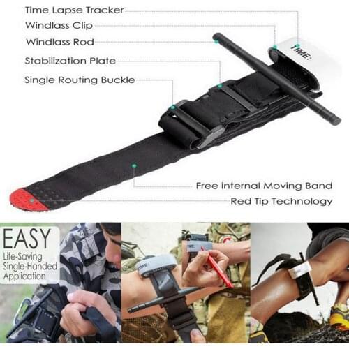Tourniquet Strap Buckle Band Paramedic Kit for First Aid Bleeding Control School Training Severe Emergencies Blood Stop Belt