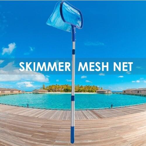 Profession Pond Removal Cleaning Net Leaf Rake Mesh Swimming Pool Telescopic Pole Carrying Skimmer