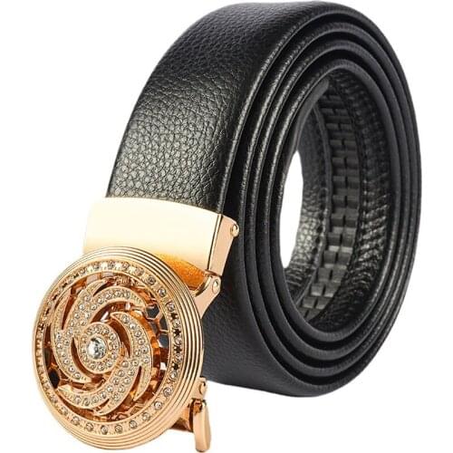 Brand Genuine Leather Belt Man Mens Belt Cow Man Designer Belts Fashion Automatic Buckle Belts For Men Leather Designer