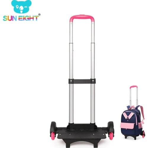 SUN EIGHT Kid Trolley Backpack Wheeled Bag School Bag Luggage For Children Wheels Expandable Rod High Function Trolly