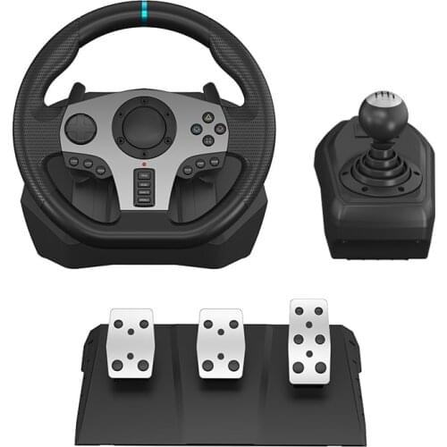 SUNDI PXN V9 Best Gaming Racing Steering Wheel 900 Degree Steering Wheel With Pedal And Gear Stick For PS3 PS4 XBoxone Switch PC
