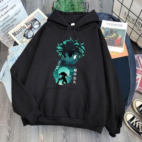 Manga My Hero Academia Print Hoodie Sweatshirt For Women Men Pullover Harajuku Hoody 2021 Autumn Winter Anime Unisex Clothing