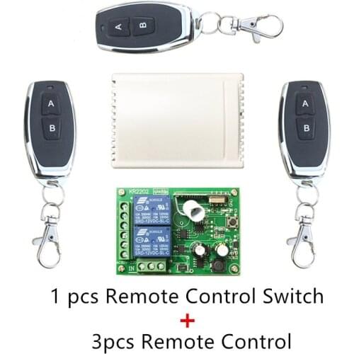 433Mhz Universal Wireless Remote Control Switch AC 250V 110V 220V 2CH Relay Receiver Module and 3pcs RF 433 Mhz Remote Controls