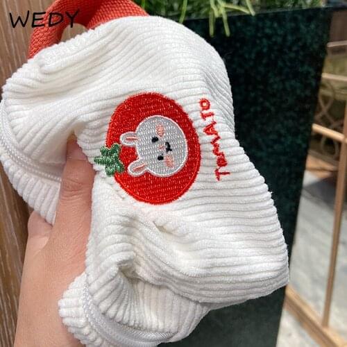 Corduroy Wrist Cosmetic Bag Portable Cosmetics Lipstick Storage Pouch Women Travel Toiletry Bag Necesserie Organizer Beauty Case