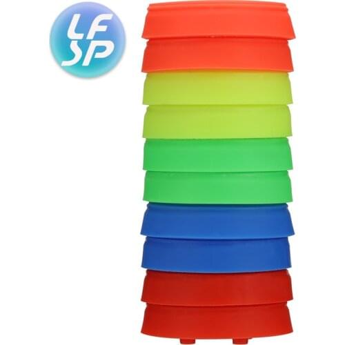 10pcs Multicolor Silicone Spools Fishing Winding Board Fishing Hook Line Tackle Spool Trace Wire Swivel Tackle Fish Line Tools