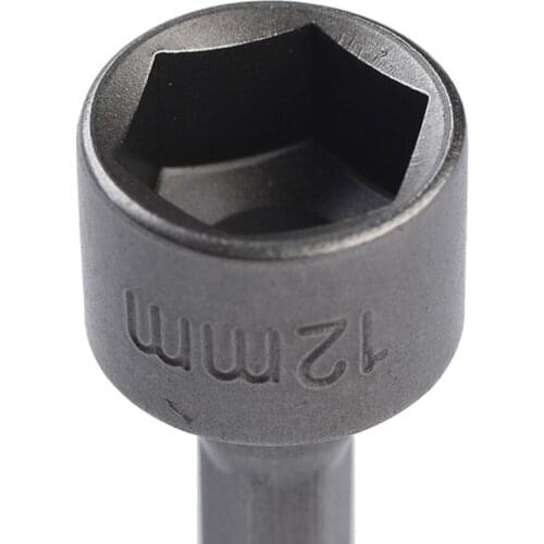 14pcs 5-12mmHexagon Nut Driver Drill Bit Socket Screwdriver Wrench Set for Electric Screwdriver Handle Tools No Magnetic