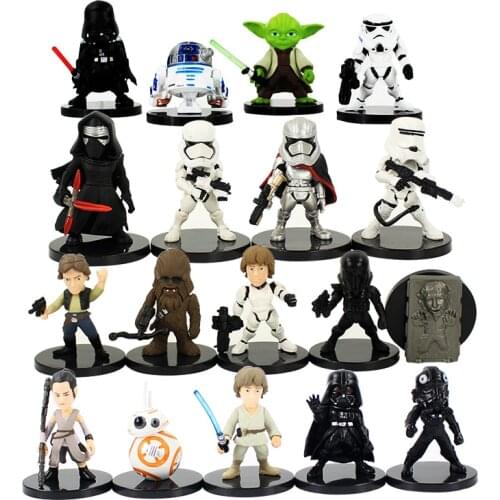 5cm Cartoon Anime Star Master BB8 PVC Action Figure Model Dolls Boys Kid gifts