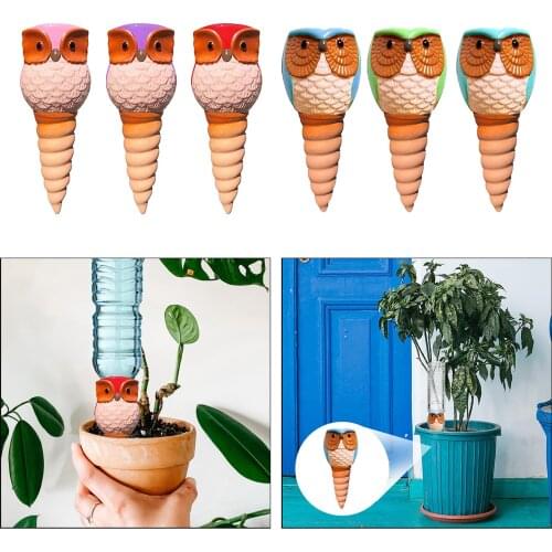 Owl Automatic Vacations Plant Watering Spikes -cotta Stakes Waterer for Plants Drip Irrigation Indoor Decorate