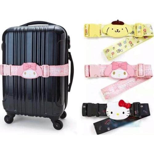 Sanrio Girl hello kitty Melody Pudding Dog Luggage Bundled With Travel Box Reinforcement With Checked Reinforced Rope