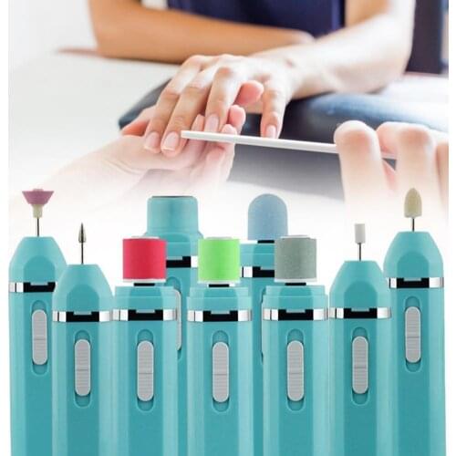Electric Nail Drill Various Heads Multifunctional Fast Rotating Speed Foot Manicure Grinder Peeling Machine for Home