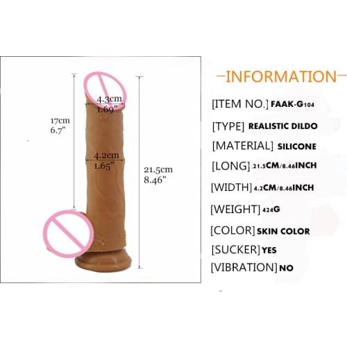 FAAK double layer silicone realistic dildo male penis skin touch big cock suction flexible fake dick sex toys for women sex shop