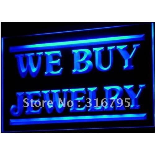 I616 We Buy Jewelry Shop Display OPEN LED Neon Light Light Signs On/Off Switch 20+ Colors 5 Sizes
