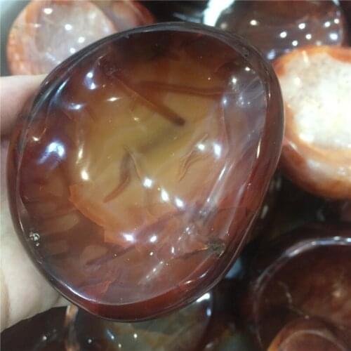 Pretty natural stones and minerals red agate inkstone healing crystals ashtray as gift for home&office decoration