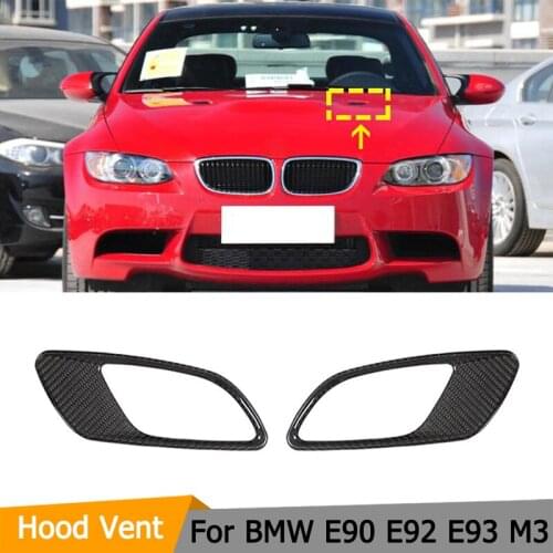 Car Hood Bonnet Air Vent Cover for BMW 3 Series E90 E92 E93 M3 2008 - 2013 Carbon Fiber Front Hood Engine Air Vent Trims Covers