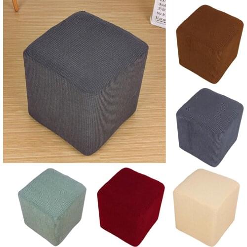 Soft Storage Ottoman Cover Stretch Rectangle Stool Covers Oversized Stretch Storage Covering Replacement