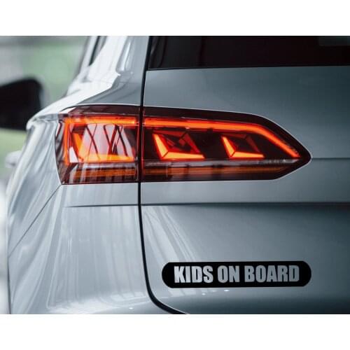 BK Home Kids On Board Design Black Car Sticker-1