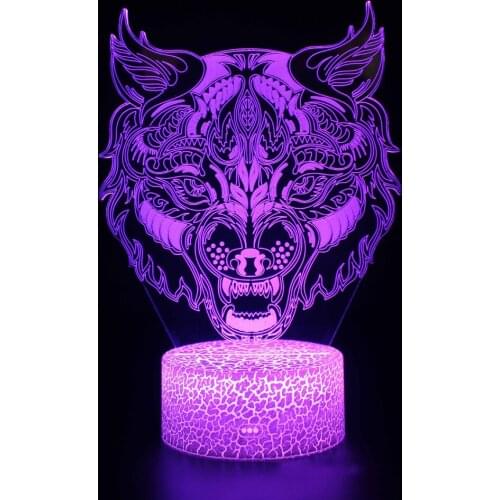 Wolf 2 Series 3D Night Light