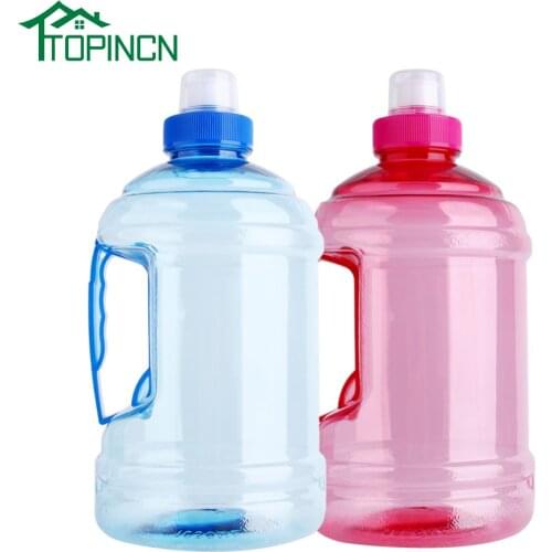 New 1L/2L Portable Pink Blue Water Bottle Big Large Sport Training Party Drinking Water Bottle Water Cap Kettle for Sports Jug