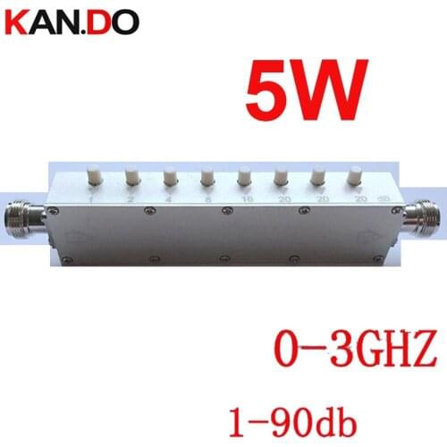5W key press 0-90db ajustable radio frequency attenuator n connector DC-3Ghz attenuation connector RF COAXIAL jack Attenuator