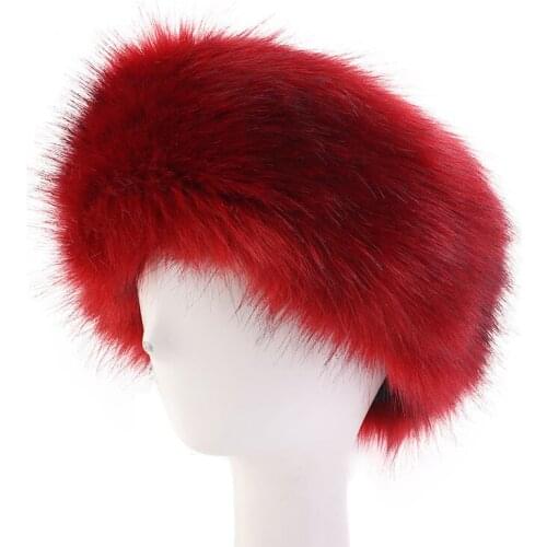 Russian Autumn Winter Warmer Cap Faux Fur Thicken Beanies Hat Womens Empty Top Hat Headscarf Xmas Gift Clothing Accessories