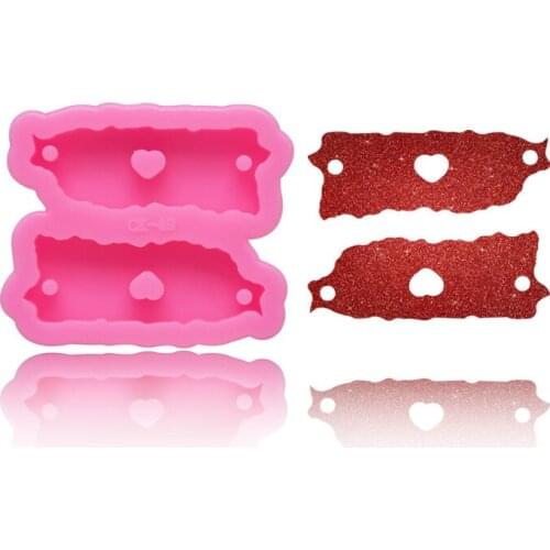 DIY Necklace Bracelet Tag Making Mold Fudge Chocolate Cake Decoration Mold Puerto Rico Mirror Epoxy Keychain Mold 4*4.7cm