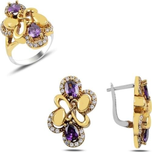 Silver 925 Sterling Zircon Cubic Zirconia Authentic Set