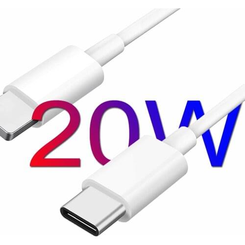 1m 2m 3m 20w Mobile Phone Fast Charging Usb Type C PD Data Power Cable for Apple Iphone 5 6 7 7+ 8 8+ x xs xr 11 12 13 pro max