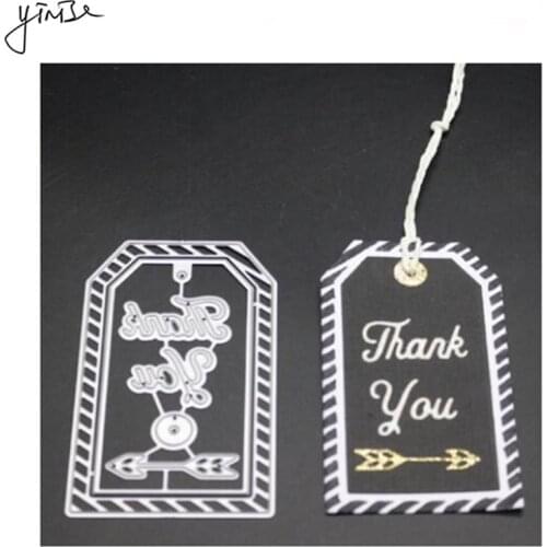 VCD126 Thank Tag Cut SCRAPBOOK Metal Cutting Dies For Scrapbooking Stencils DIY Album Cards Decoration Embossing Folder Die Cuts