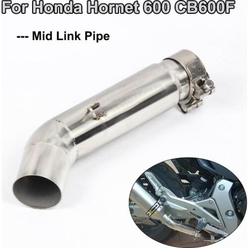 Motorcycle System Exhaust Muffler Middle Link Pipe for Honda Hornet 600 CB600F Stainless Steel