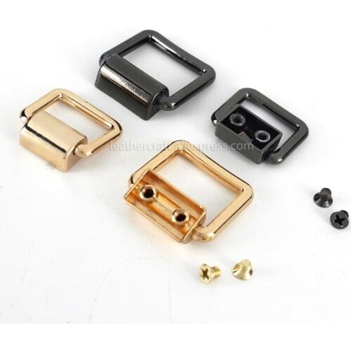 1pcs More Color Metal Swivel Bag Side Hanger Rectangle Ring with Screws for Leather Craft Bag Strap Belt Handle Shoulder Webbing