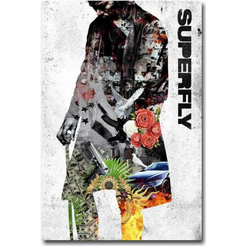 2018 SuperFly Movie Silk Poster Wall Sticker Decoration Gift