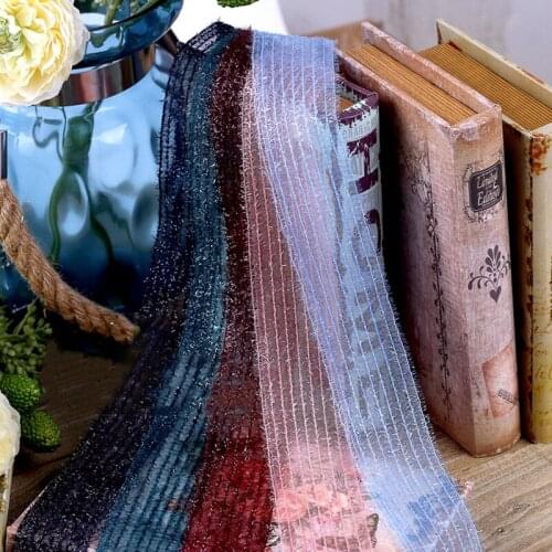 5 yards/lots Bright Snow Gauze Organza Stain Ribbon for DIY Crafts Hair Accessories Cake Gift Bow Packaging Wedding Party Deco