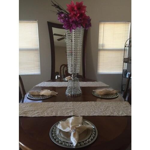 80cm Tall Crystal table centerpiece with beads strands wedding centerpieces 10pcs/lot