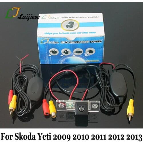 Car Wireless Rearview Camera For Skoda Yeti 2009 2010 2011 2012 2013 / HD Wide Lens Angle CCD Night Vision Auto Parking Camera