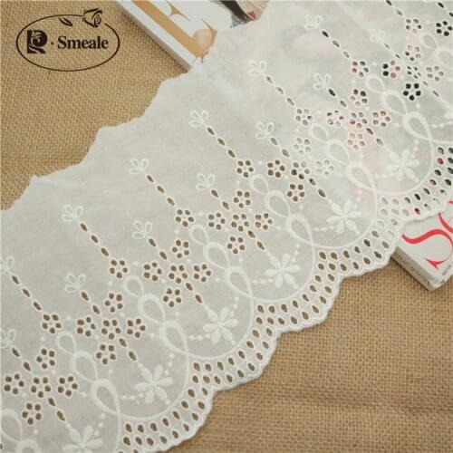 High Quality Openwork Cotton Embroidered Lace Sewing DIY Lace Cloth Clothing Skirt Decoration Accessories Width 17cmRS1144