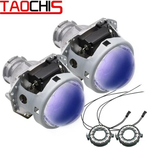 TAOCHIS 3.0 inch for Hella 3/5 g5 Bi-xenon Projector Lens Honeycomb football Blue glass D1S D2S D3S D4S Retrofit Auto headlight