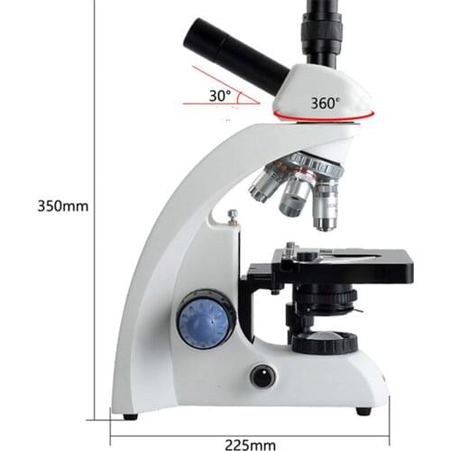 Biological Monocular Microscope with 5 Inch Electronic Eyepiece Display Screen and 5 Prefabricated Slide