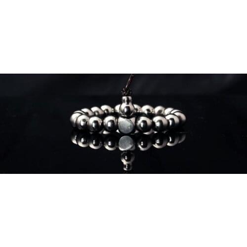 Pure Titanium GR2 Buddha Handcraft Beaded Buddhist Prayer Beads Topper Bodici-House Bracelet Polishing / Orange-peel Surface