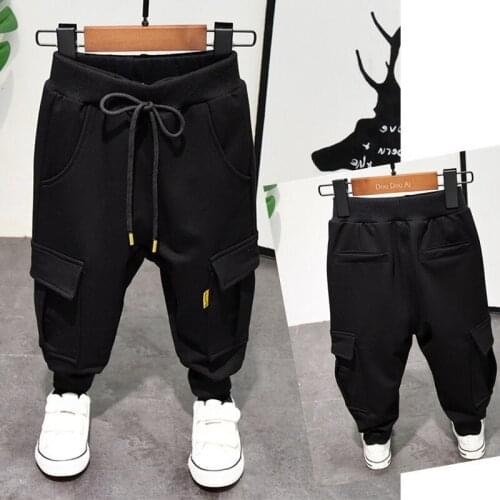 Retail 2-7years 90-130cm height boys full-length Sports pants children Kids for spring autumn fall cotton