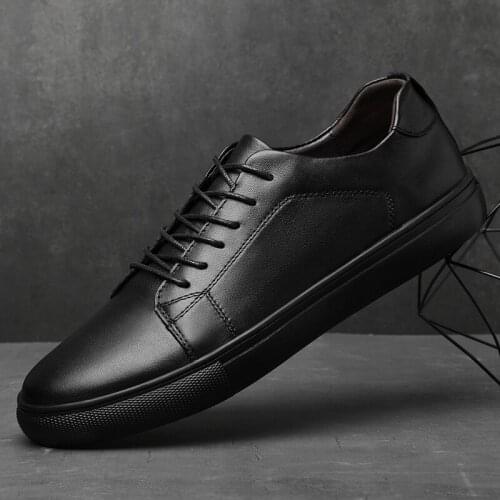 Breathable Genuine Leather Men Shoes Men Casual Shoes Summer Mens Sneakers Slip-on Soft Mens Flat Shoes