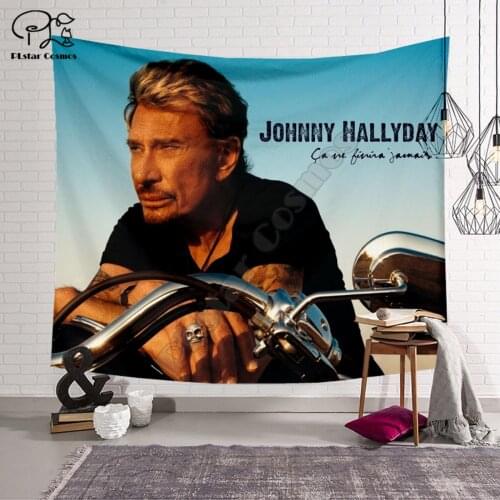PLstar Cosmos Tapestry Johnny Hallyday 3D Printing Tapestrying Rectangular Home Decor Wall Hanging Home Decoration style-3
