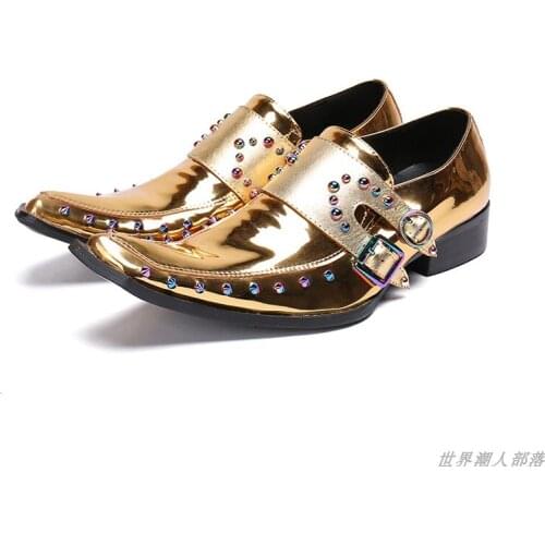 Мужские лакированные туфли JUNSRM China At AliExpress