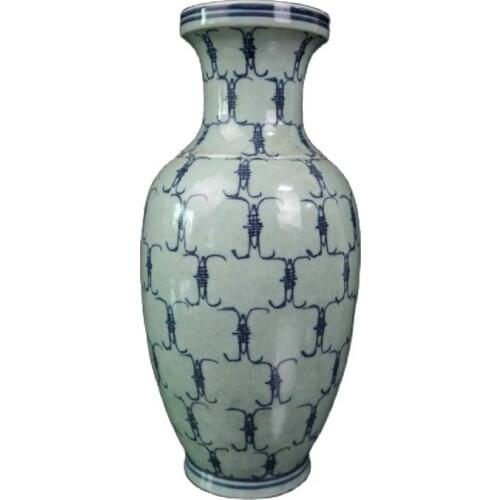 China old porcelain Blue and white Longevity pattern vase