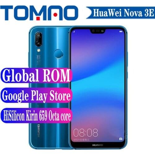 Huawei P20 Lite Nova 3e Cellphone Global ROM 5.84inch HiSilicon Kirin 659 4GB RAM 64GB 128GB ROM 24MP Front Camera Android 8