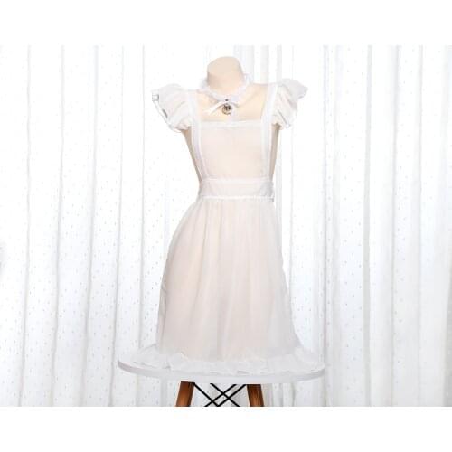 New Sexy Maid Lace Heart Hollow Tight Lingerie Bodysuit Women sukumizu Lingerie Set Sexy Maid uniform Cosplay Wholesale Lingerie