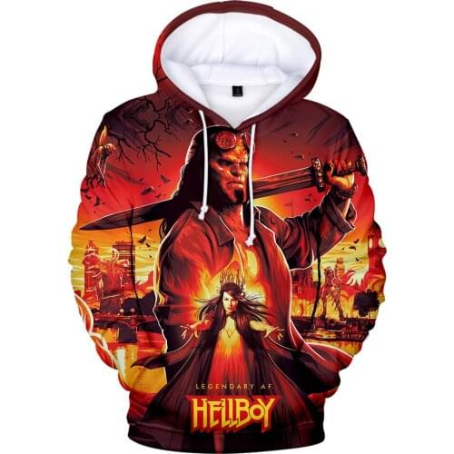 New 3D Hoodies Hellboy: Rise Of The Blood Queen 3D Print Autumn Men Women Fashion Casual Sweatshirts Personality 3D Hoodies Tops