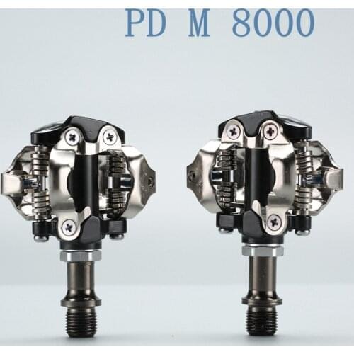 PD-M8000 M8020 Self-Locking SPD Pedals MTB Components Using for Bicycle Racing Mountain Bike Parts Pedal Lock Pedal with Buckle