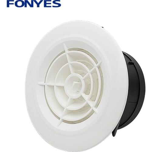 4" 6" Plastic air vent cover bathroom wall and ceiling supply and exhaust ventilation grille for round duct pipe 100/150mm