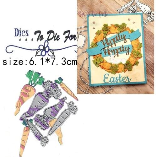 Carrot embossed wreath Metal Cutting Dies for DIY Scrapbooking Photo Album Decorative Embossing DIY Paper Cards Cutting Molds