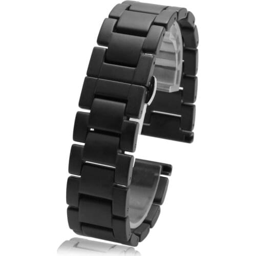 For Samsung Gear S2/S3 smart wristband quality Grind arenaceous ceramic watch strap 20mm 22mm luxury metal bracelet